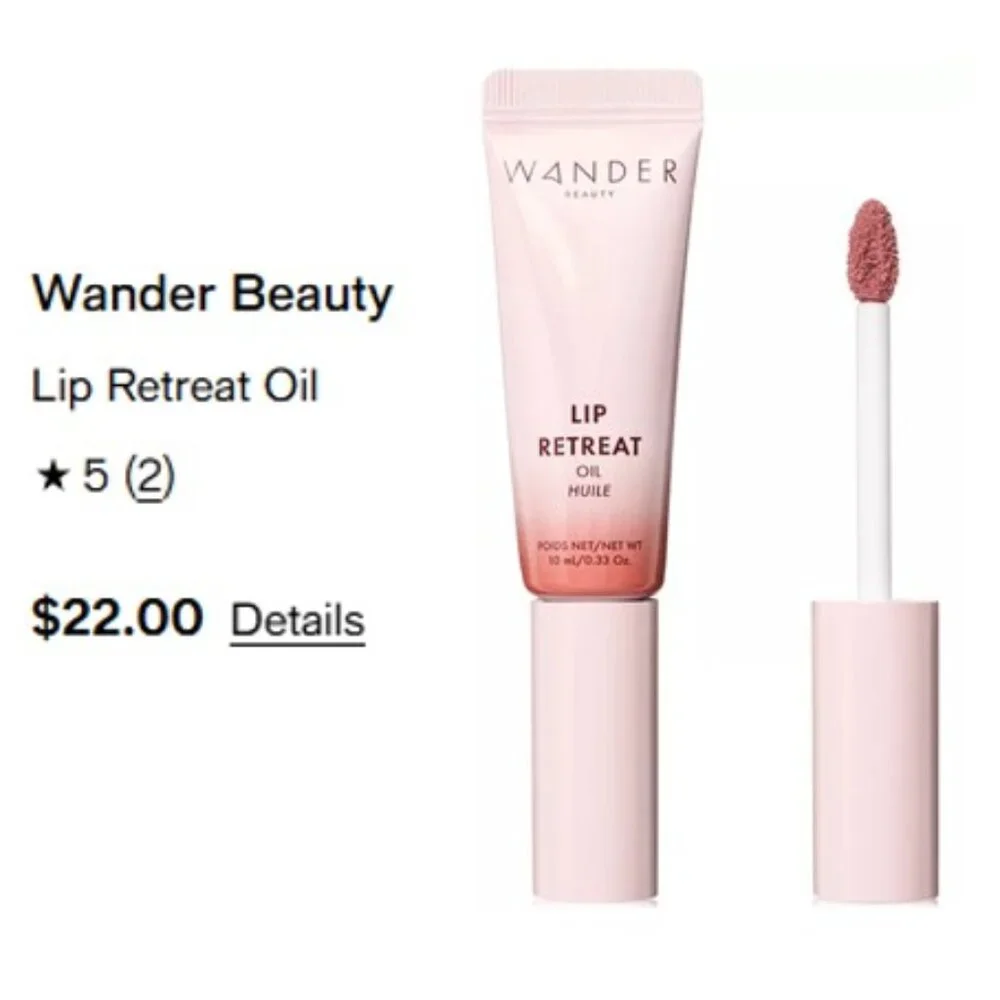 WANDER BEAUTY Lip Retreat Oil (Skinny‎ Dip - Nude) NEW & SEALED!